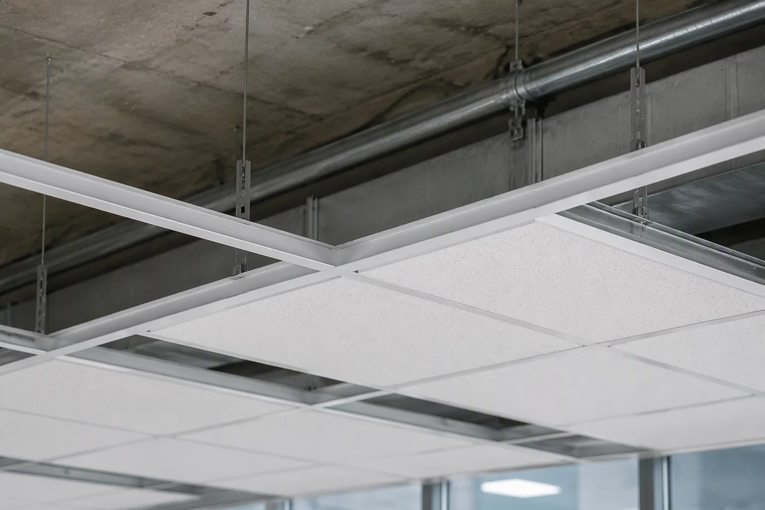 Acoustic Ceiling Grid & Structural Anchor Zones