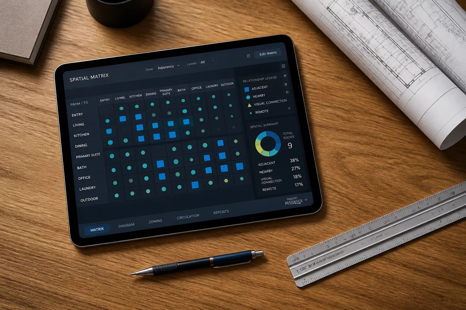 Multi-Room Documentation Tablet Mockup
